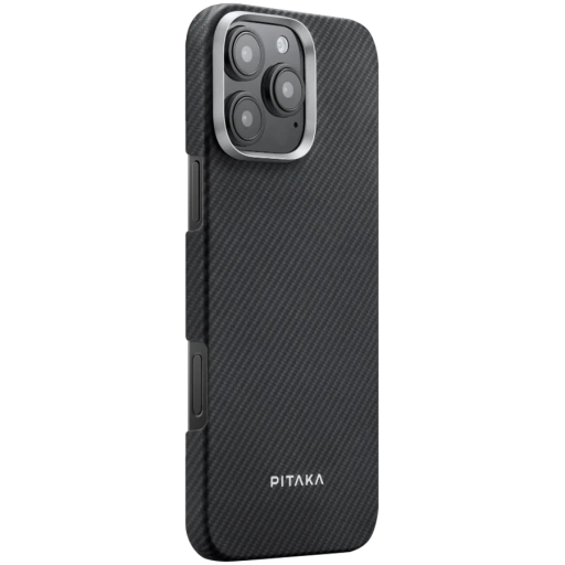 Husă PITAKA Ultra-Slim și suport cu MagSafe pentru iPhone 16 Pro Max, Black/Gray