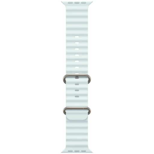 Apple 49mm Ocean Band - Natural Titanium Finish Band Ocean Band - Natural Titanium Finish Ice Blue for Apple Watch 44/45/46/49 mm