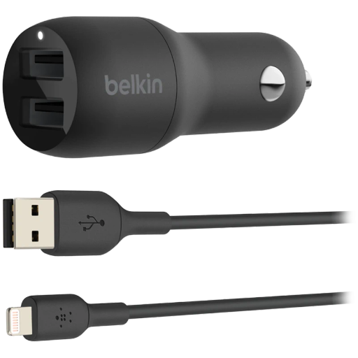 Автомобильный адаптер BELKIN 2*USB Тип A, 24 Вт