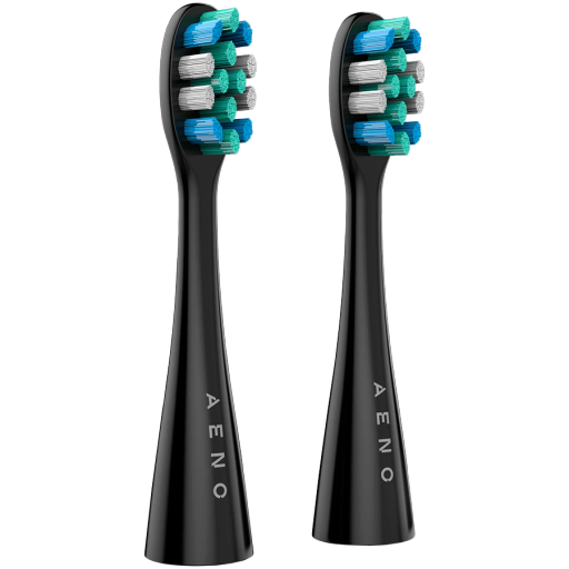 AENO  за AENO DB1S Toothbrush, AENO DB2S Toothbrush, ЧорнийReplacement toothbrush heads, Black, Dupont bristles, 2pcs in set