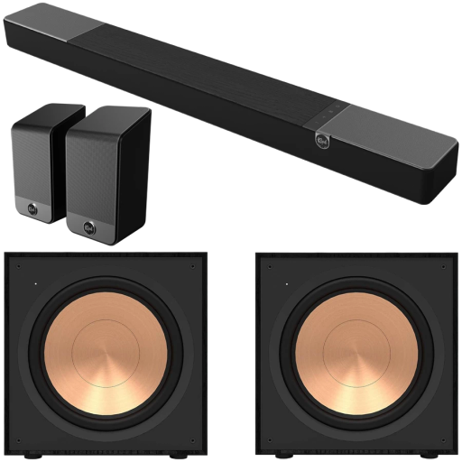 KLIPSCH үйдегі аудио жүйесі Қара