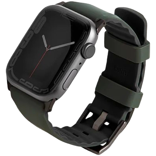 UNIQ Linus Airosoft silicone strap for Apple Watch 45/44/42 mm Band for Apple Watch 42/44/45 mm, Green