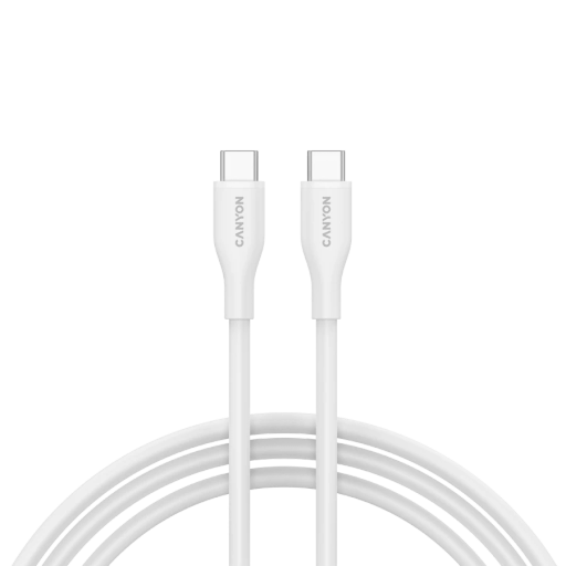 Кабель CANYON USB-C, Белый, 1м