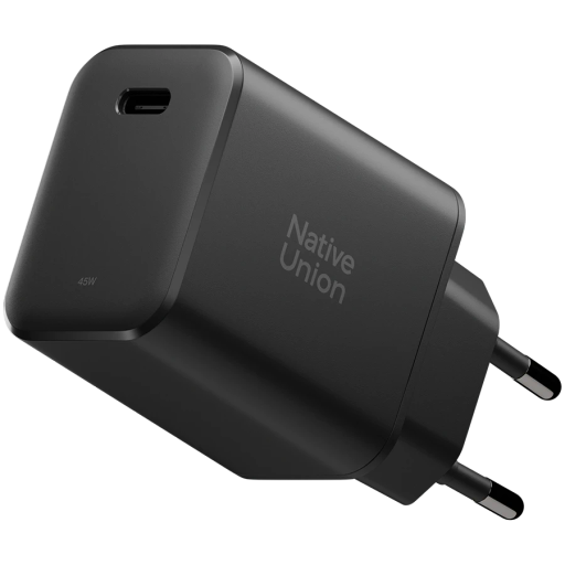 Зарядний пристрій Native Union Fast GaN PD 45W USB-C Port Black (FAST-PD45-BLK-EU)