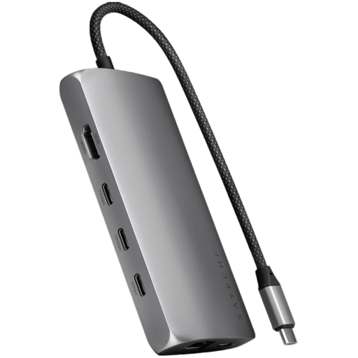 SATECHI  Многопортовый адаптер USB-C Multiport Adapter 8K with Ethernet V3 Space Gray