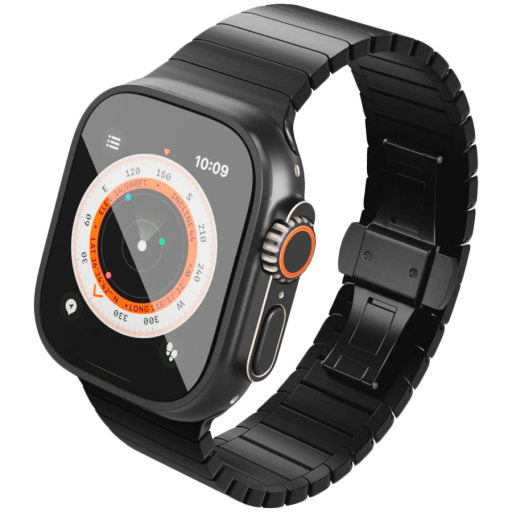 VLP Бауды ұзарту Titanium Band Қара for Apple Watch 42/44/45/49 mm