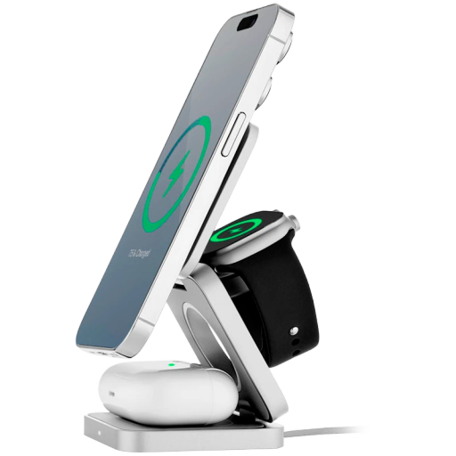 Wireless Charger UBEAR Balance 3in1, 25 Վտ, Արծաթագույն