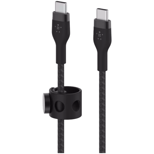 Кабель Belkin Type-C - Type-C, braided silicone 1m Black (CAB011BT1MBK)
