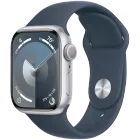 Apple Watch Series 9 GPS, 41мм, Күміс, Storm Blue Sport Band, S/M — image №1