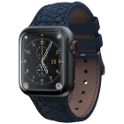 Band NJORD Salmon Leather Strap Dark for Apple Watch 44/45 Salmon Leather Strap Petrol for Apple Watch 44/45 mm — Image №1