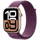 Apple Watch Series 10 GPS, 42mm, Рожеве золото, Plum Sport Loop — Зображення №1