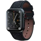 Band NJORD Salmon Leather Strap Dark for Apple Watch 44/45 Salmon Leather Strap Dark Gray for Apple Watch 44/45 mm — Image №1