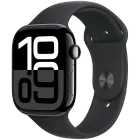 Apple Watch Series 10 GPS, 46mm, Jet Black, Спортивний ремінець чорного кольору, S/M — Зображення №1
