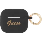 GUESS Іс Silicone with ring Script logo  Қара for AirPods (Gen3) — image №1