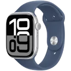 Apple Watch Series 10 GPS, 42мм, Күміс, Denim Sport Band, S/M — image №1