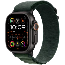 Apple Watch Ultra 2 2024, 49mm, Black Titanium, Dark Green Alpine Loop, Small — Image №1