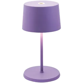 ZAFFERANO OLIVIA PRO MINI TABLE LAMP 110x220mm. MATT LILAC 2.2W LED 144/155 lm. — Εικών №1