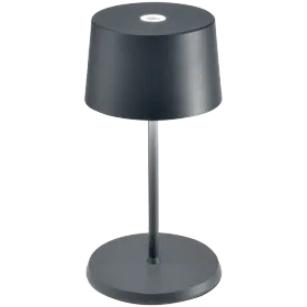 ZAFFERANO OLIVIA PRO MINI TABLE LAMP 110x220mm. MATT DARK GREY 2.2W LED 130-150lm. — Εικών №1