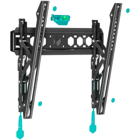 ONKRON Tilting TV Wall Mount for 35 to 65-inch Flat Panel TVs Digital Panels 60 kg TM5 Black VESA: 75x75 - 400x400 — Image №1