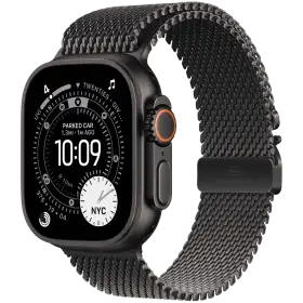 Apple Watch Ultra 3, 49χιλ., Μαύρος, Black Titanium Milanese Loop, Medium — Εικών №1
