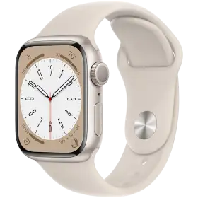 Apple Watch Series 8 GPS, 41mm, Starlight, Starlight Sport Band — Image №1