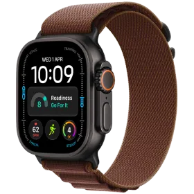 Apple Watch Ultra 4 GPS + Cellular, 49мм, Чёрный, Burgundy Alpine Loop, L — Изображение №1