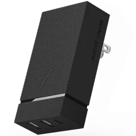 NATIVE UNION Προσαρμογέας ρεύματος 3*USB/USB-C, 45 βατ, Γκρι — Εικών №1