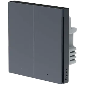 AQARA Smart Wall Switch H1 Smart Remote Control WS-EUK02-GRAY (Smart wall switch H1 (no neutral, double rocker)) for Sockets — Image №1