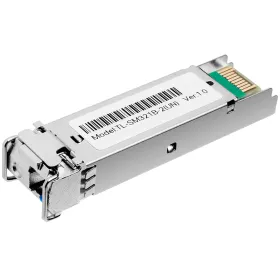 TP-LINK 1000Base-BX WDM Bi-Directional SFP module, TX: 1310 nm and RX: 1550 nm, 1 LC Simplex port , up to 2 km transmission distance in 9/125 μm SMF (Single-Mode Fiber), Supports Digital Diagnostic Monitoring (DDM). — Image №1
