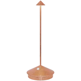 ZAFFERANO PINA PRO TABLE LAMP 105x290mm. WHITE COPPER LEAF 2.2W LED 173lm. — Εικών №1