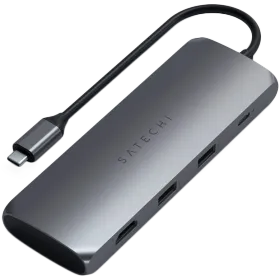 Dock Station SATECHI USB Type C, Gray — Image №1