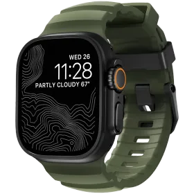 NOMAD Band Rocky Point Band Black Titanium Hardware Forest for Apple Watch 44 mmApple Watch 45 mmApple Watch 46 mmApple Watch 49 mm 46/49 mm — Image №1
