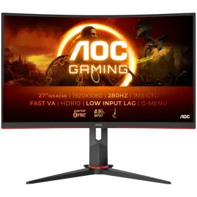 AOC Monitor LED (27", 1920x1080, VA) Μαύρο κόκκινο — Εικών №1