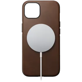NOMAD Чехол Modern Leather Case with MagSafe, Rustic Brown для iPhone 13 — Изображение №1 NOMAD Чехол Modern Leather Case with MagSafe, Rustic Brown для iPhone 13 — Изображение №1