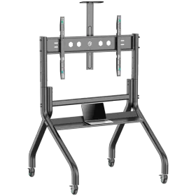 ONKRON Mobile TV stand with bracket 60"-120" Screens up to 150 kg, Black VESA: 200x200 - 1000x600 — Image №1