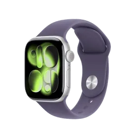 Apple Watch Series 11 GPS, 42мм, Silver Aluminium, Purple Fog Sport Band, S/M — Изображение №1 Apple Watch Series 11 GPS, 42мм, Silver Aluminium, Purple Fog Sport Band, S/M — Изображение №1
