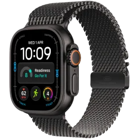 Apple Watch Ultra 4 GPS + Cellular, 49мм, Чёрный, Черная титановая Milanese петля, L — Изображение №1 Apple Watch Ultra 4 GPS + Cellular, 49мм, Чёрный, Черная титановая Milanese петля, L — Изображение №1
