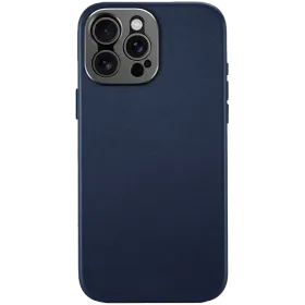 DECODED Чехол LEATHER CASE MAGSAFE with MagSafe, Тёмно-синий для iPhone 15 Pro — Изображение №1