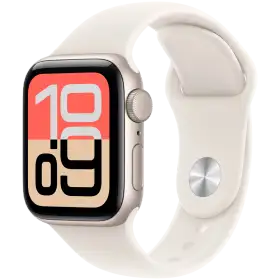 Apple Watch SE GPS Gen.3, 40мм, Золотой, Спортивный ремешок Starlight, M/L — Изображение №1 Apple Watch SE GPS Gen.3, 40мм, Золотой, Спортивный ремешок Starlight, M/L — Изображение №1