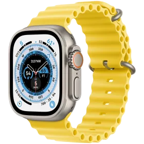 Apple Watch Ultra GPS + Cellular, 49mm, Natural, Yellow Ocean Band — Изображение №1