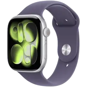 Apple Watch Series 11 GPS, 46mm, Silver Aluminium, Purple Fog Sport Band, S/M — Image №1 Apple Watch Series 11 GPS, 46mm, Silver Aluminium, Purple Fog Sport Band, S/M — Image №1