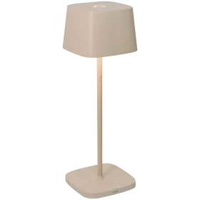 ZAFFERANO OFELIA PRO TABLE LAMP 100x100x290mm. PAINTED SAND 2.2W LED 131-150lm. — Image №1