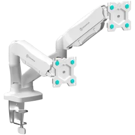 ONKRON Dual Monitor Desk Mount Stand for 13 to 32" Monitors up to 8 kg, White — Image №1