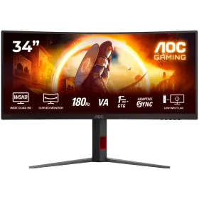 AOC LED-монитор (34", 3440x1440, VA) Чёрный/Красный — Изображение №1