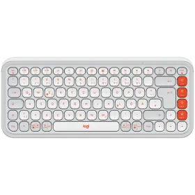 LOGITECH POP ICON KEYS Keyboard, Wireless, White, US EN — Image №1
