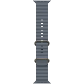 Apple 49mm Ocean Band - Natural Titanium Finish Band Ocean Band Anchor Blue for Apple Watch 44/45/46/49 mm — Image №1
