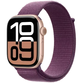 Apple Watch Series 10 GPS, 42mm, Rose Gold, Plum Sport Loop — Image №1
