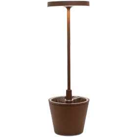 ZAFFERANO POLDINA REVERSO TABLE LAMP 110x350mm. PAINTED MATT RUST 2.3W LED — Изображение №1