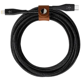 Καλώδιο USB-C σε Lightning BELKIN, Πλεκτό, 1.2 μετρητής, Μαύρος — Εικών №1