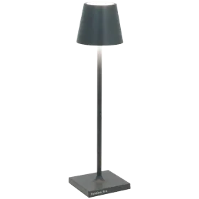 ZAFFERANO POLDINA PRO MICRO TABLE LAMP 70x275mm. MATT DARK GRAY- 1.8W - DYNAMIC WHITE- — Image №1